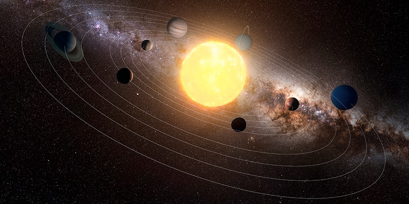 AI-powered astrology tool interpreting planet symbols and ruling planets in a personalized birth chart