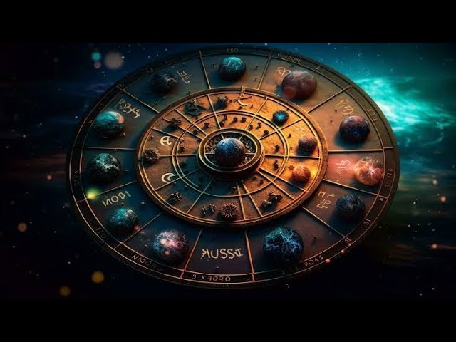 Challenging zodiac placements in astrology: a mystical horoscope wheel showing planets in detriment creating complex birth chart dynamics
