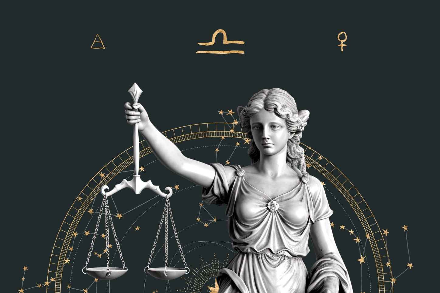 Venus-ruled Libra and Taurus zodiac signs representing beauty and harmony in astrology